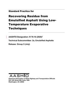 AASHTO R 78