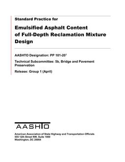 AASHTO PP 101