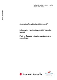 AS/NZS ISO/IEC 15475.1