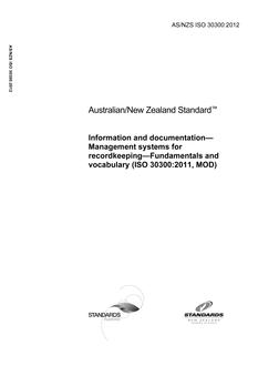 AS/NZS ISO 30300:2012