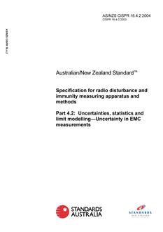 AS/NZS CISPR 16.4.2:2004