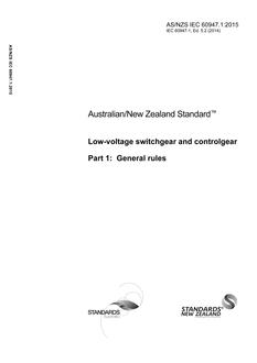 AS/NZS IEC 60947.1:2015