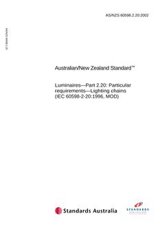 AS/NZS 60598.2.20:2002