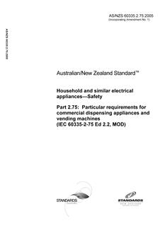 AS/NZS 60335.2.75:2005