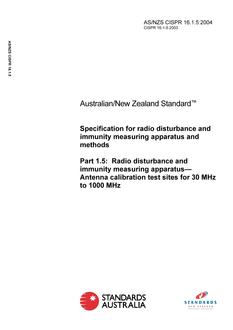 AS/NZS CISPR 16.1.5:2004