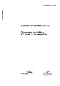 AS/NZS 60238:2007