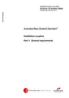 AS/NZS 61535.1(INT):2001