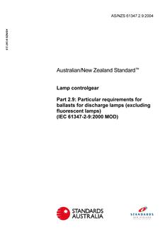 AS/NZS 61347.2.9:2004