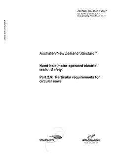 AS/NZS 60745.2.5:2007