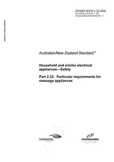 AS/NZS 60335.2.32:2004