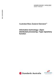 AS/NZS ISO/IEC 14769