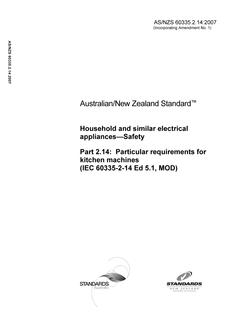 AS/NZS 60335.2.14:2007