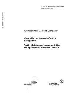 AS/NZS ISO/IEC 20000.3:2014