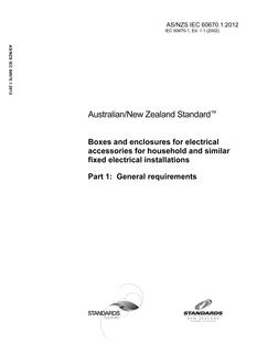 AS/NZS IEC 60670.1:2012