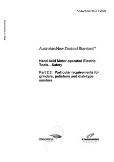 AS/NZS 60745.2.3:2006