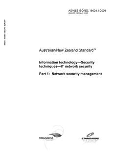 AS/NZS ISO/IEC 18028.1