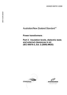 AS/NZS 60076.3:2008