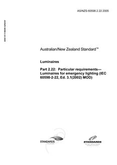 AS/NZS 60598.2.22:2005