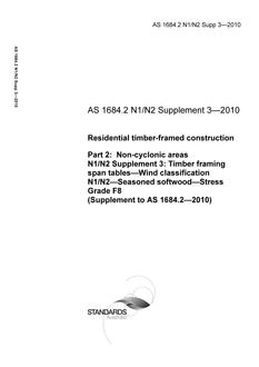 AS 1684.2 N1/N2 Supp 3-2010