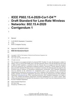 IEEE P802.15.4-2020/Cor 1