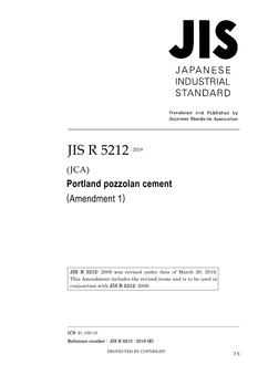 JIS R 5212:2009/AMENDMENT 1:2019