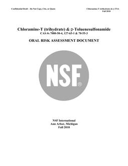 NSF Chloramine-T (trihydrate) & p-Toluenesulfonamide – 2018